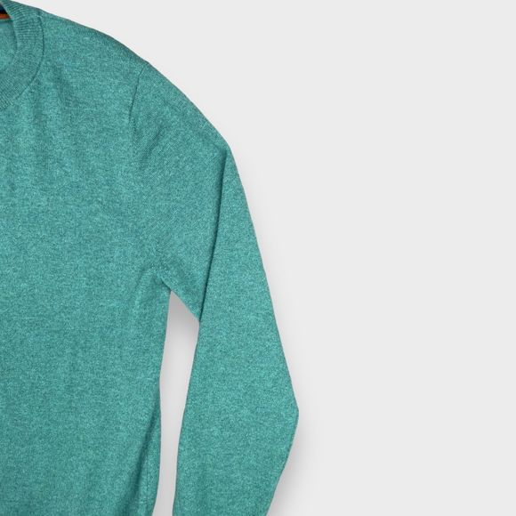 $616 PAUL SMITH 100% CASHMERE Green Crewneck Long Sleeve Sweater Mens Size M - Picture 9 of 16